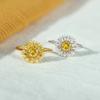 1Pc Fashionable Sunflower Rings, Rustic Flower Rings, Fashionable and Fresh Daily Accessories