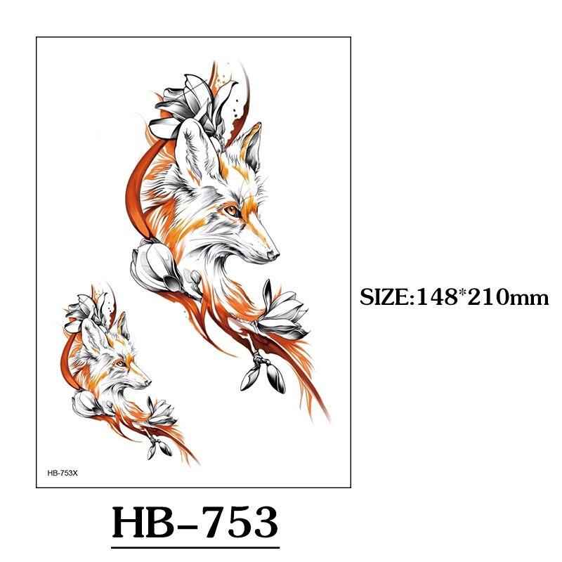 

1 шт., сексуальные черные цветочные временные фальшивые татуировки, наклейки для женщин и девочек, ложные татуировки, сделай сам, переносные татуировки, боди-арт, макияж 148*210MM