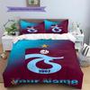 Custom Name Trabzonspor Crest Pride Bedding,Quilt Set Quilt Cover Pillowcase Home Birthday Gift (1 * duvet cover + 2 * pillowcase, without core)