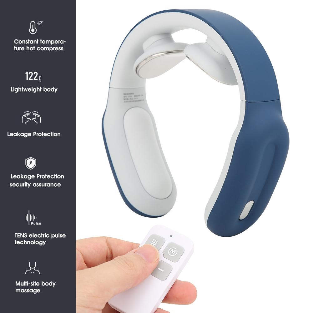 Smart Neck Shoulder Massager Domestic Electric Massage Device Multifunction Waist Neck Protection Blue