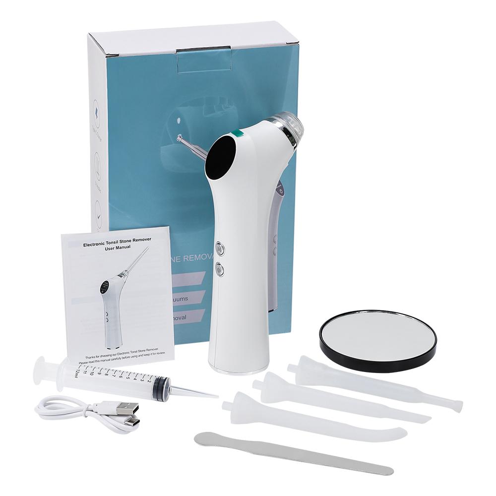 Electric Tonsil Stone Remover With Irrigation Syringe Instant Suction Vacuum Tonsil Stone Removal Kit Mouth Clean Tool Oral Care