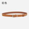 Womens Genuine Leather Belt With Matte Suede Finish Vintage Style Adjustable Waistband Jeans Skirts