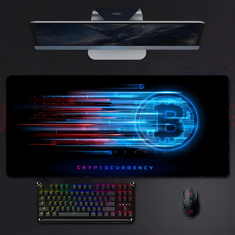 Currency Digital Bbitcoin Mouse Pad Mousepad Large Gaming Lockedge Thickened Pc Table Desk Mat