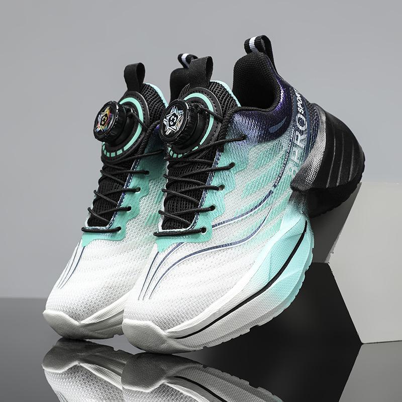 Boys running shoes autumn children's lightweight sports casual shoes breathable double mesh middle and older children's students soft-soled shoes