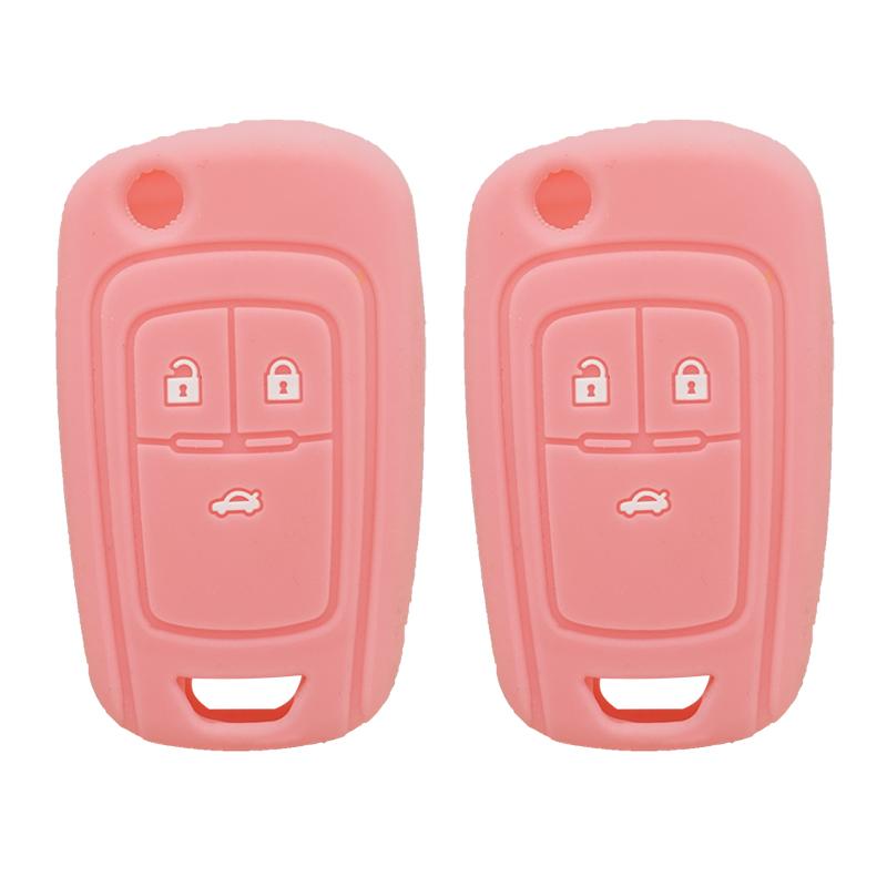 Cocolockey Silicone Rubber Car Key Cover Case For Chevrolet Cruze Aveo Malibu Cruze Spark Sail For Buick Keys Protection Holder