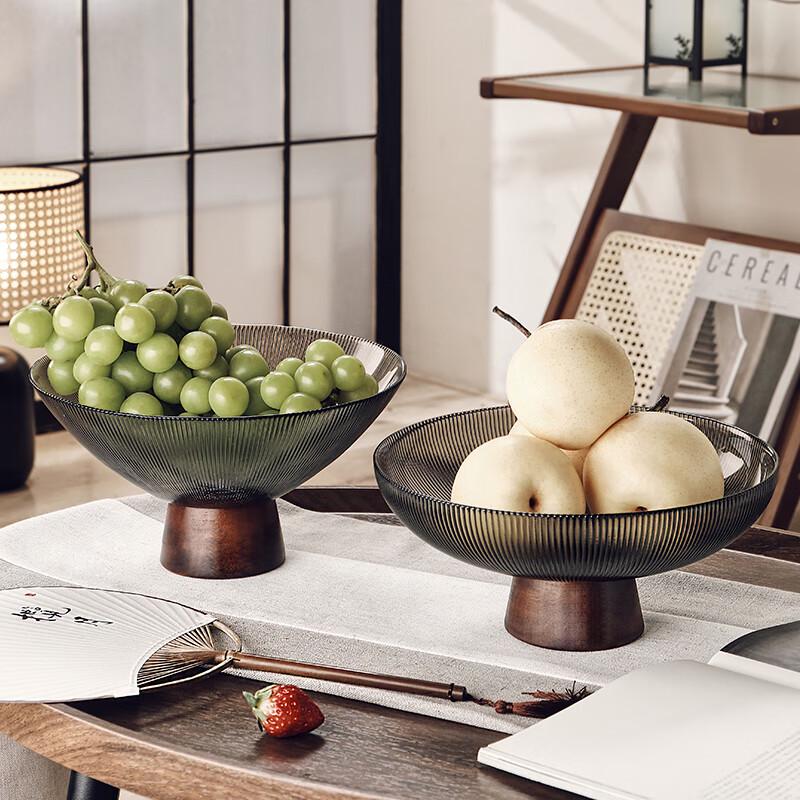 Elegant New Chinese Style Glass Fruit Bowl