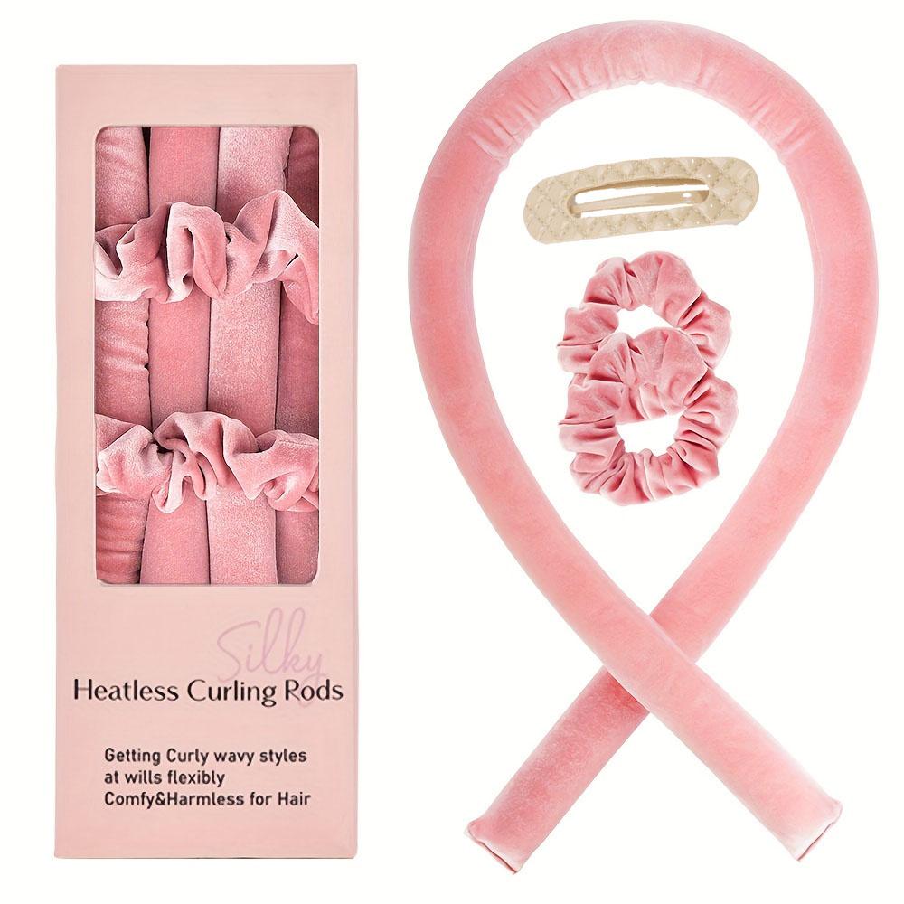 

Набор из 4 предметов для завивки без нагрева, бархатный материал, плойка для завивки без нагрева и сна, подходит для всех причесок