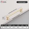 Oukali New Release Modern French Furniture Cabinet Handle Kitchen Drawer Brushed Copper Zinc Pull Handles