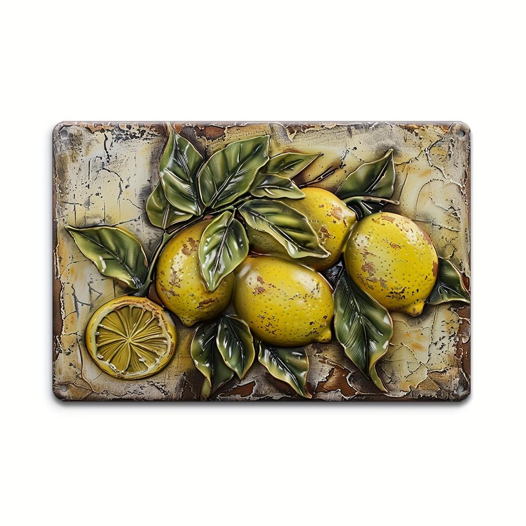 Vintage 3D Vegetables and Fruits Metal Tin Sign Plaque Decorative Plates for Farm Club Man Cave Bar Home Hotel Cafe Wall Decor