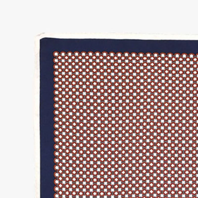 healiote GRID PATTERN SCARF_ORANGE