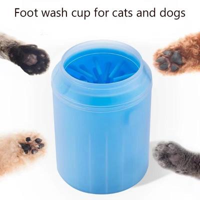 Pet Products Foot Washing Cup Dog Paw Washing Tool Cat Cleaning Foot Cup Silicone Cleaning Brus Portable