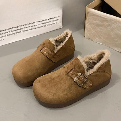 The New Fleece Women's Shoes Are Versatile and Can Be Paired with Thick-soled Snow Boots and Cotton Shoes