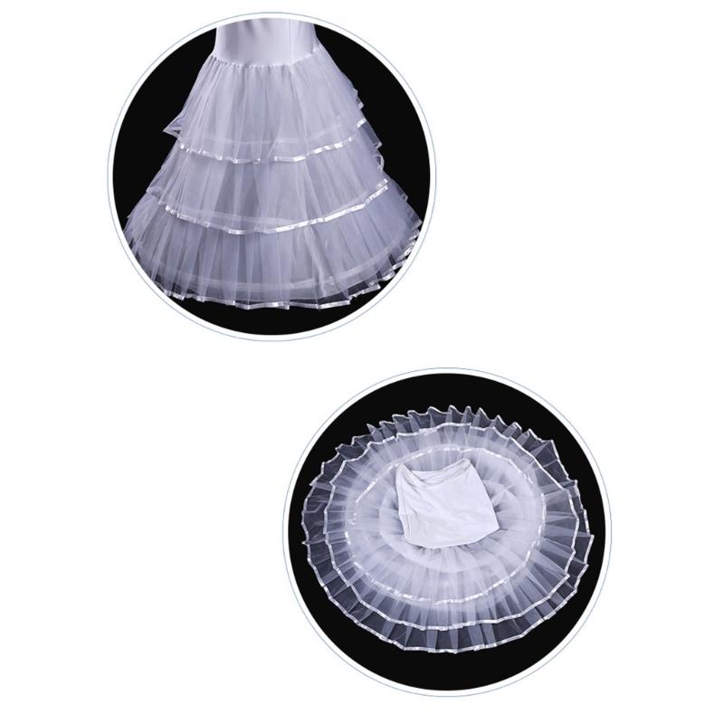Elastischer Bund Stufenrock Unterstützung Mädchen Cosplay Gewalt Petticoat Hochzeitskleid Unterrock für Braut Fotografie