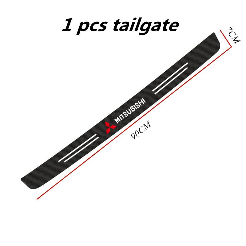 Car Carbon fiber Door Sill Welcome Pedal for Mitsubishi Pajero Sport Eclipse Cross L200 Colt Delica Ralliart Triton Accessories