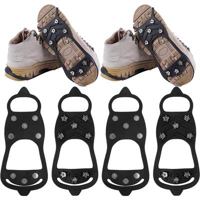 2 Pair Non-Slip Gripper Spikes With 8 Steel Studs For Walking On Snow and Ice