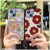Cute Waterproof Phone Case For Blackview Oscal C80 Phone Pouch Oil Painting Silicone Flower Full Wrap Anti-knock Durable