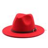 Unisex Wool Felt Fedora Hat for Men Women, Coffee Color Autumn Winter Jazz Cap, European American Fashion Top Hat