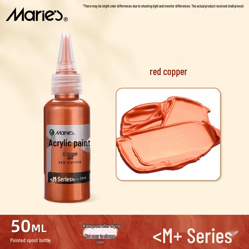 Акриловая краска Mali Жемчужный Белый Золотой - Водостойкая, Металлический Цвет для DIY и Ручной Росписи 50ML