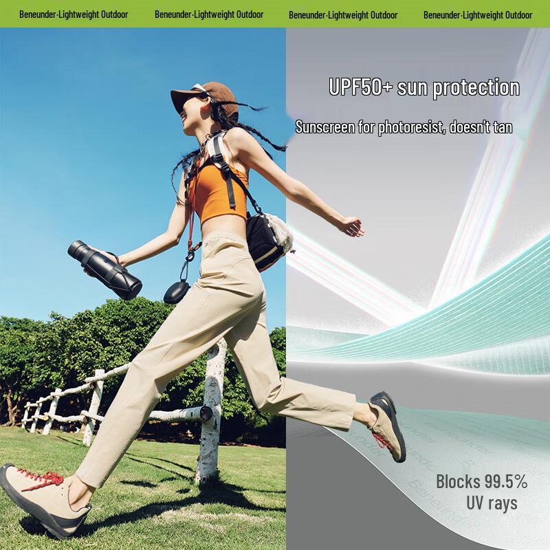 Beneunder Women's Quick-Dry Ice Silk UV Protection Casual Pants