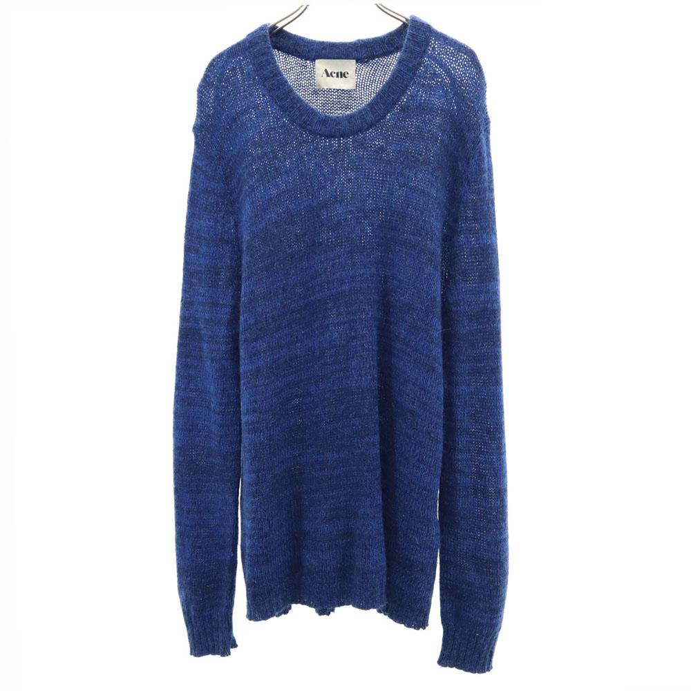 

ACNE wool blend Long sleeve sweater S Blue navy blue knit Men s Used