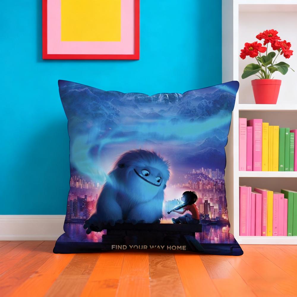 A-Abominable Personalized Cushion Cover Plush Fabric Soft Double-Sided Printed Sofa Warm Winter Home Gift Pillow Case
