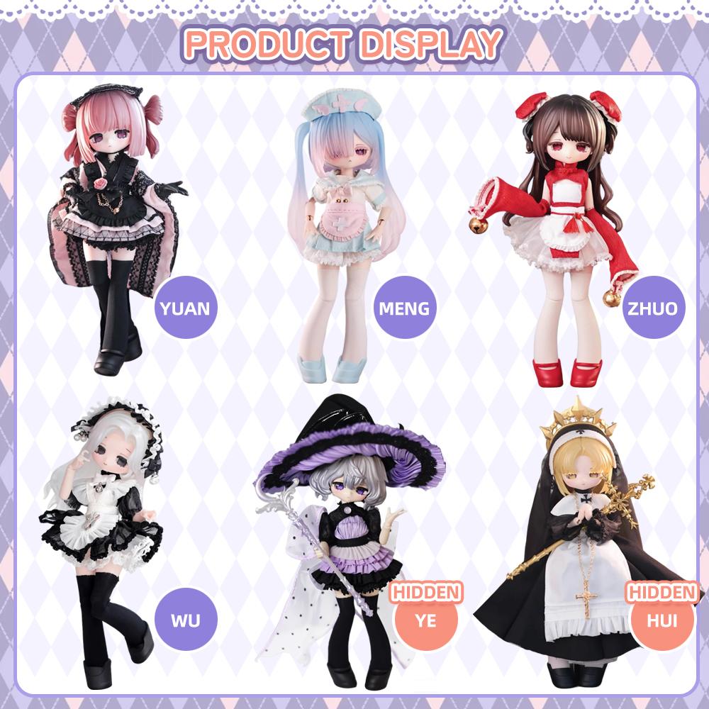 Genuine In Stock Asymptomatic Series 1/12bjd Blind Box Anime Action Movable Joint Doll Mystery Box Desktop Cute Trendy Toy Gift