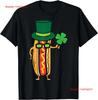 Irische Hot Dog Wurst Lustig St. Paddy St. Patricks Day Essen T-Shirt vintage Gewaschen Lässig Dehnbares Oberteil Für Den Alltag