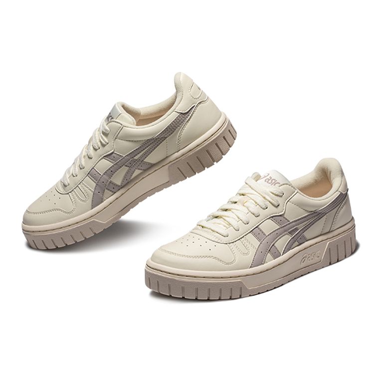 ASICS Court MZ Beige Grey Unisex Sneakers Cream White 1203A127-751