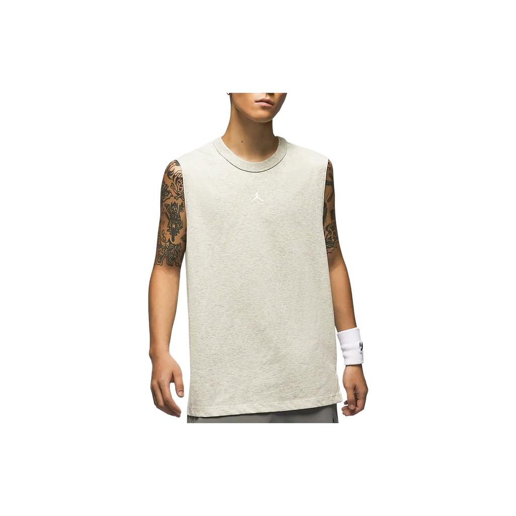 Jordan Sport Crew Neck Pullover Solid Color Small Logo Sleeveless Vest Men Vests Heather-Gray FN5857050
