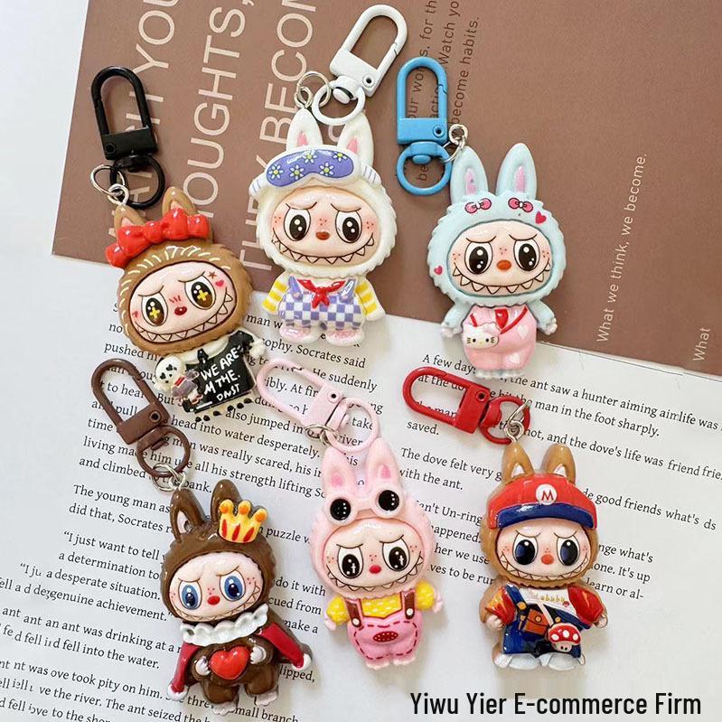 Large Cartoon Resin Doll Keychain Pendant for Backpacks - DIY Accessories