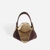 Niche design new retro texture cowhide bag underarm hand carry temperament casual lazy wind large capacity dumpling bag