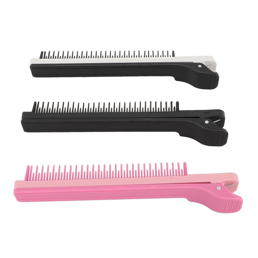 3pcs Teasing Clip Comb for Hair Stylist Parting Flat Iron Comb Attachment Clip On Coloring Styling