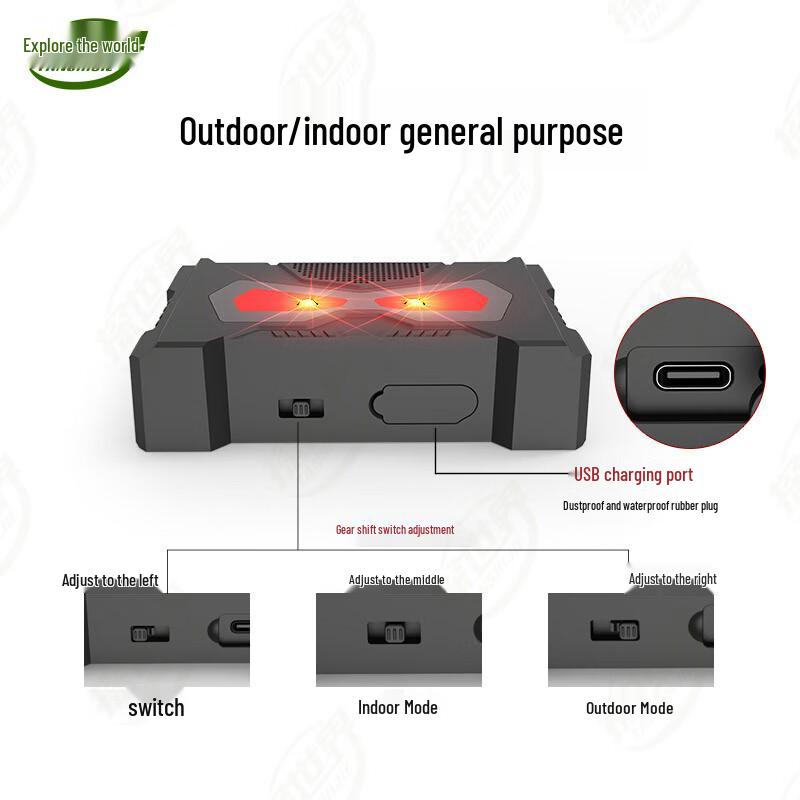 Solar-Powered Ultrasonic Animal Repeller with LED Strobe