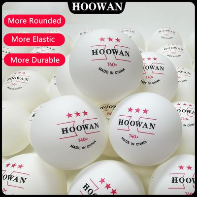 Bolas de tênis de mesa NWE 2,8g 3 estrelas HOOWAN T40+ Bola de pingue-pongue ABS Novo material Mais redondo e estável