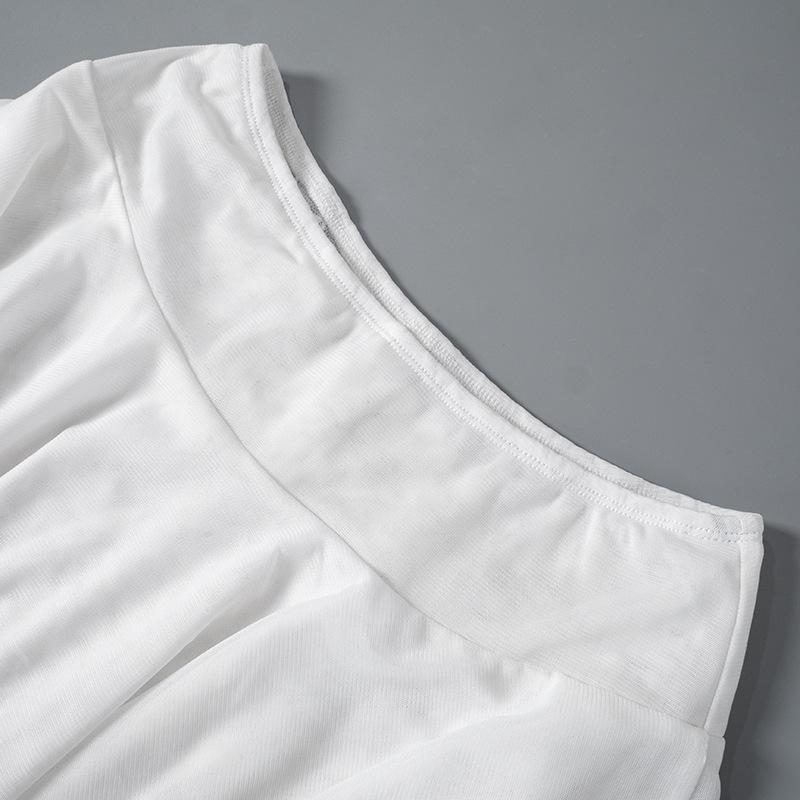 Fashion Design Mesh Stitching Lace Micro-permeable Culottes Women