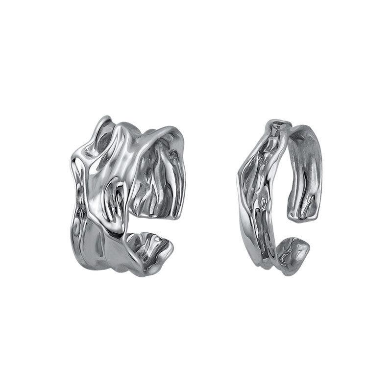 Geometric Adjustable Ring For Women With Elegant Texture Perfect For Trendy Accessories