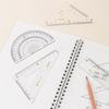 Deli 71961 Triple Success Geometry Toolkit: 4-Piece Acrylic Exam Ruler and Set Square Set