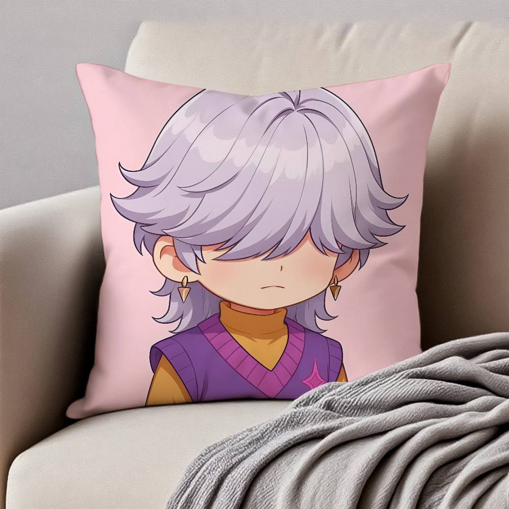 Movie S-Sajas B-Boys Pillow Case Anti-Dustmite Pillowcase Invisible Zipper Silky Short Plush Sofa Cushion Cover