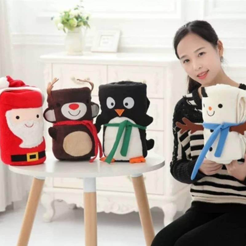 Snowman Plush Throw Blanket For Kids With Lightweight Fiber For Spring And Autumn Use