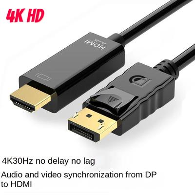 Kabel DP na HDMI 1,8 m, adaptér 4K HD, kabel pro počítačový monitor, převádí velký DP na HDMI