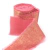 4cm Glitter Imitation Silk Chiffon With Hand Torn Raw Edge Bouquet Gift Packaging Ribbon DIY Wedding Home Hotel Party Decoration