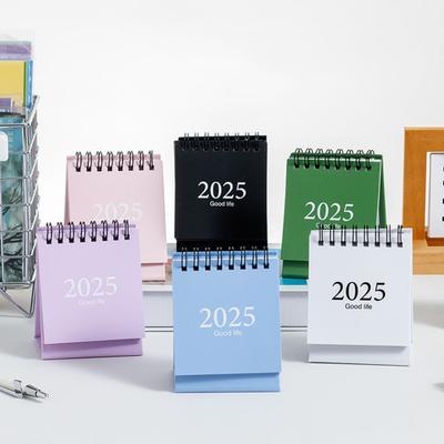 2025 Desk Calendar Annual Planner Coil Calendar Book Yearly Schedule Organizer Home Office Supplies for Teachers Students Office Workers