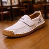 2025 Popular Men's Shoes New Autumn Couple Shoes Hand Soft Sole Mother Women's Shoes Large Size Driving White Shoes