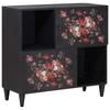 Storage Cabinet Multicolored 80 X 33.5 X 75 Cm Solid Mango Wood