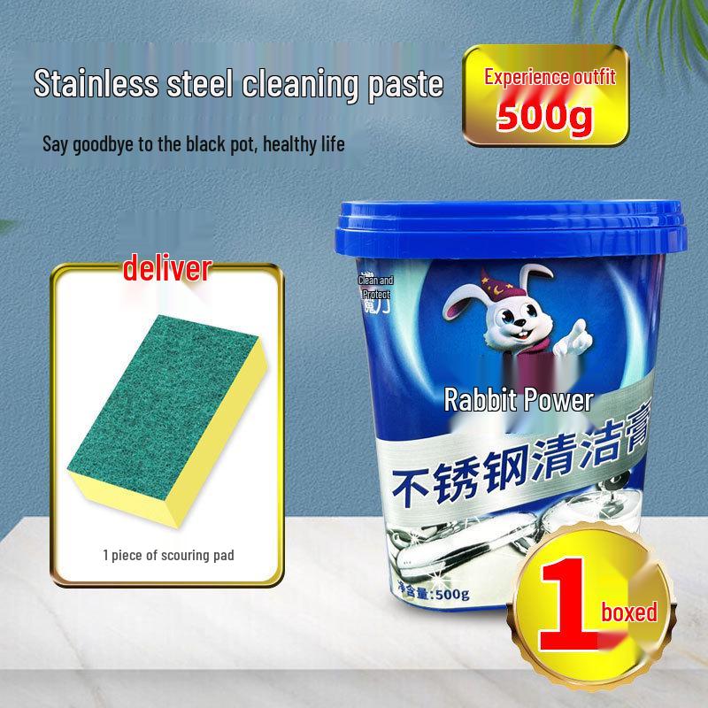 Rabbit Power Cleaning Paste & Stain Remover: Stainless Steel, Bathroom, Toilet, & Pipe Cleaner