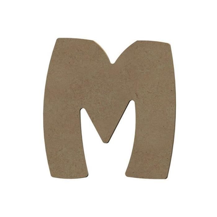Lettre décorative - MDF - M - 8 cm - Blanc - Personnalisable en loisirs créatifs