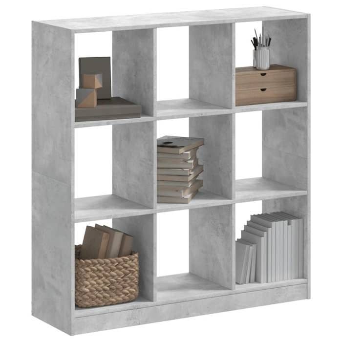 VidaXL Bibliothèque gris béton 102x32x108 cm bois d'ingénierie 3307840