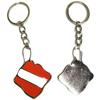 Sturdy Scuba Flag Themed Key Holder Zinc Alloy Keychain Fashionable Sea Creature Keyring Bag Accessory for Travelers
