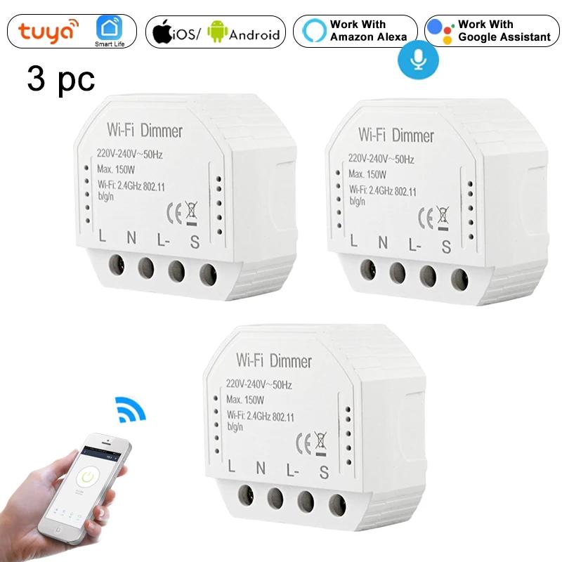 DIY Smart WiFi Light LED Dimmer Switch Smart Life/Tuya APP Remote Control 1/2 Way Switch,Works with Alexa Echo Google Home