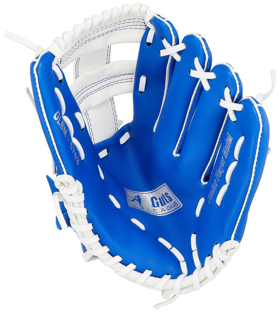 LEZAX Youth to Upper Elementary Soft Baseball GUTS Throw Blue (Lezax) (Middle School) Glove, LEAGUE, Right-Handed (Left-Handed), 10.5 Inch, GLBM-5763,